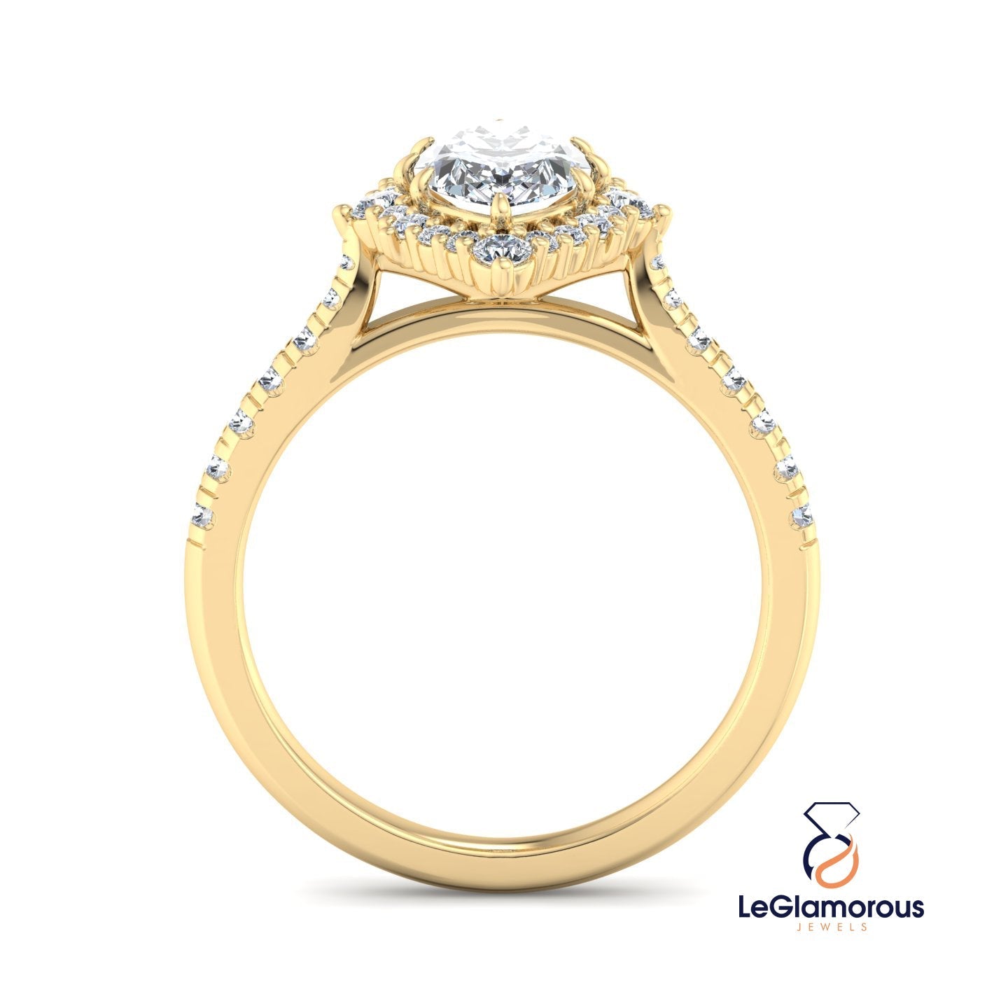 Marquise Moissanite Diamond Halo Engagement Ring For Anniversary Gift For Her