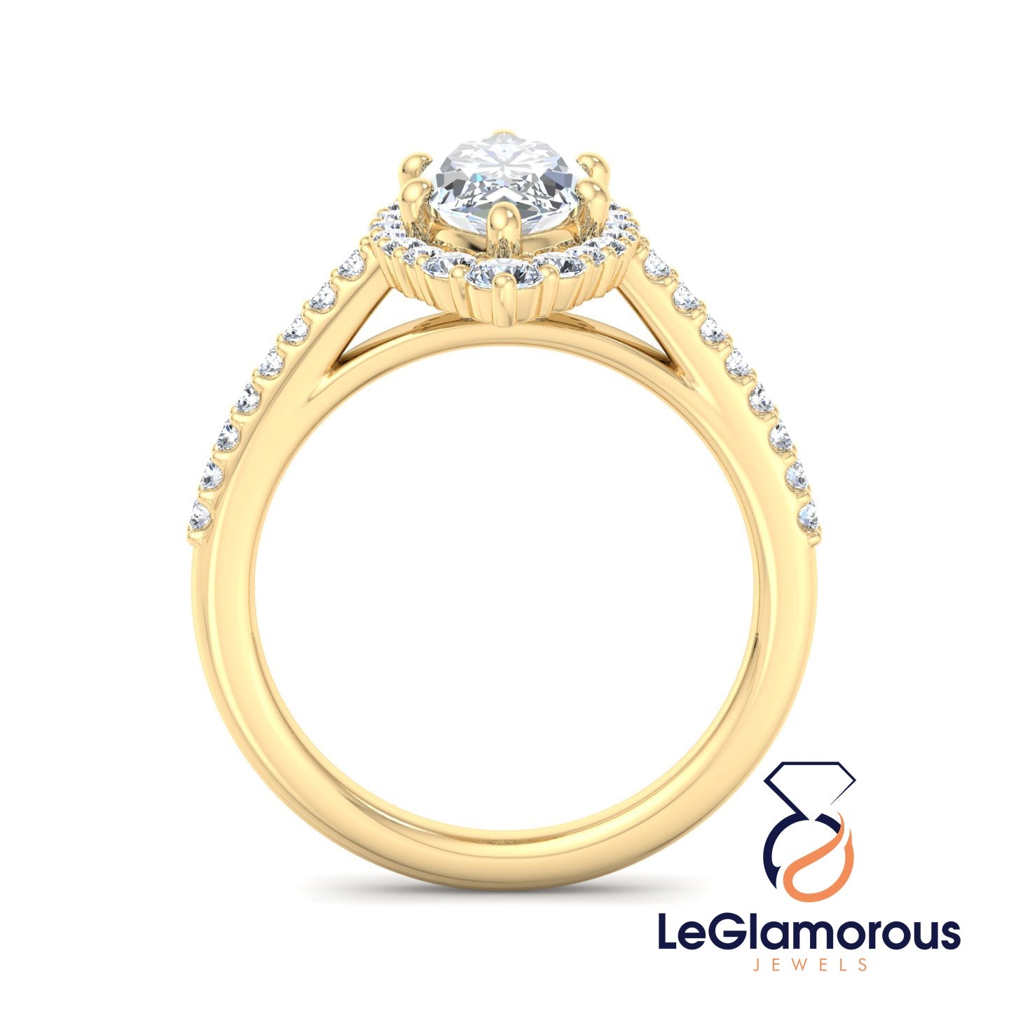 Marquise Cut Halo Lab Grown Diamond Engagement Ring For Anniversary Gift