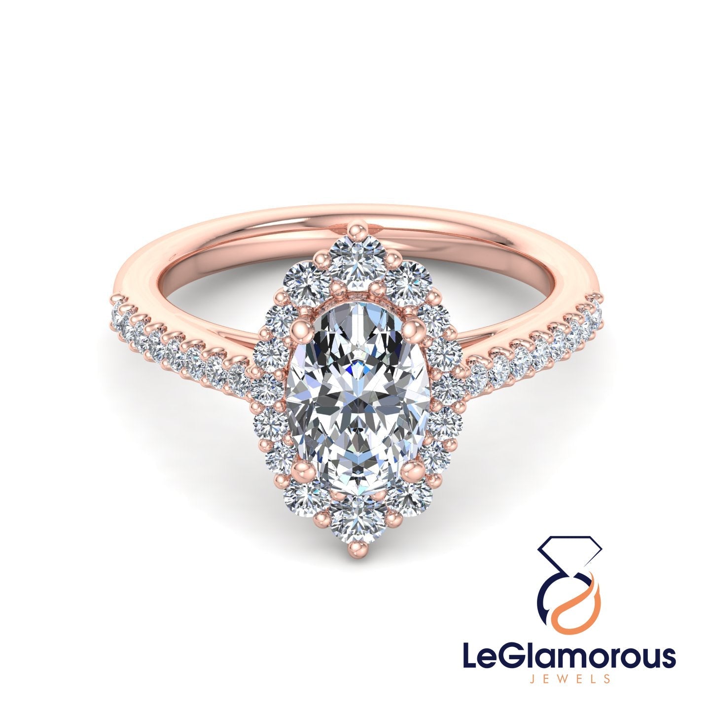 Oval Cut Moissanite Diamond Engagement Ring For Anniversary Gift