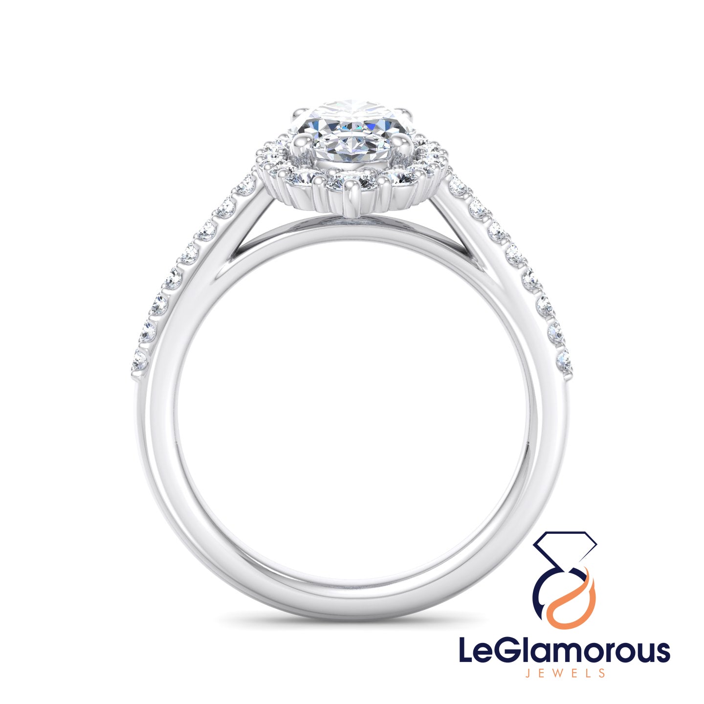 Oval Lab Grown Diamond Engagement Ring For Anniversary Gift