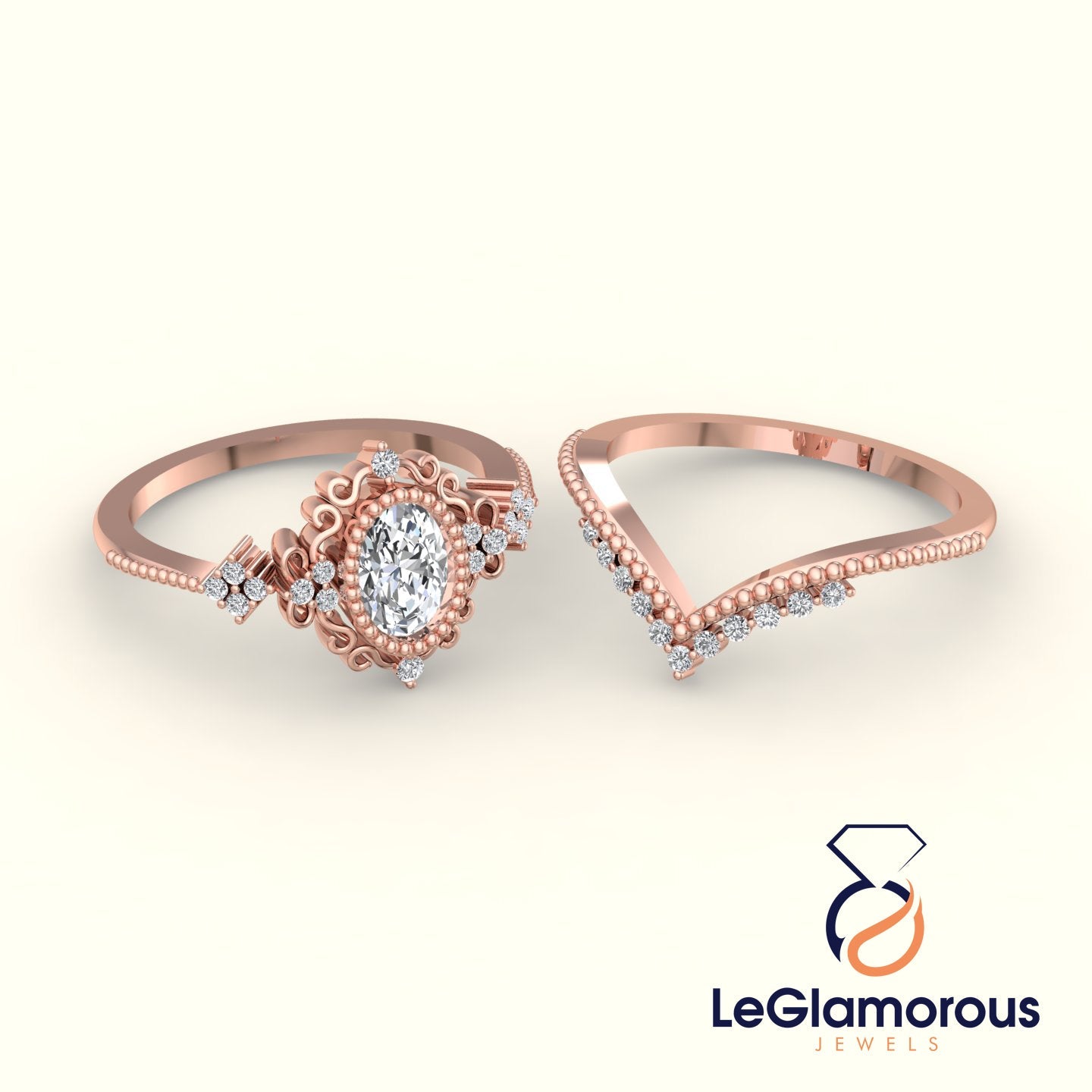 Vintage Halo Oval Lab Grown Diamond Engagement Bridal Ring For Anniversary Gift