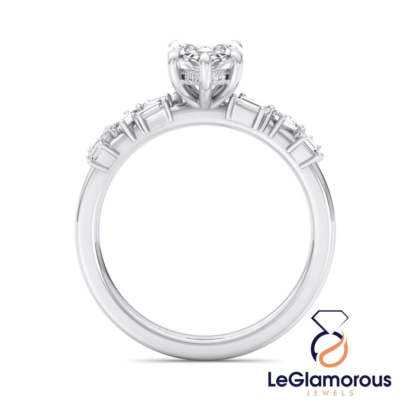 Marquise Cut Hideen Halo Pave Style Lab Grown Diamond Engagement Ring For Wedding Gift