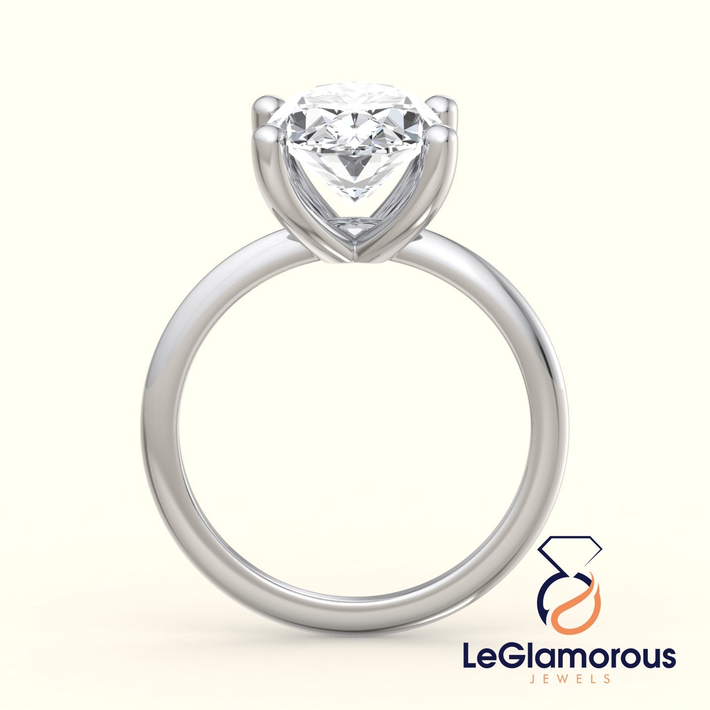 Oval Solitaire Lab Grown Diamond Engagement Ring For Christmas Gift