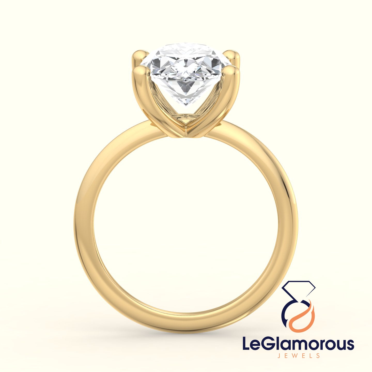 Oval Solitaire Lab Grown Diamond Engagement Ring For Christmas Gift