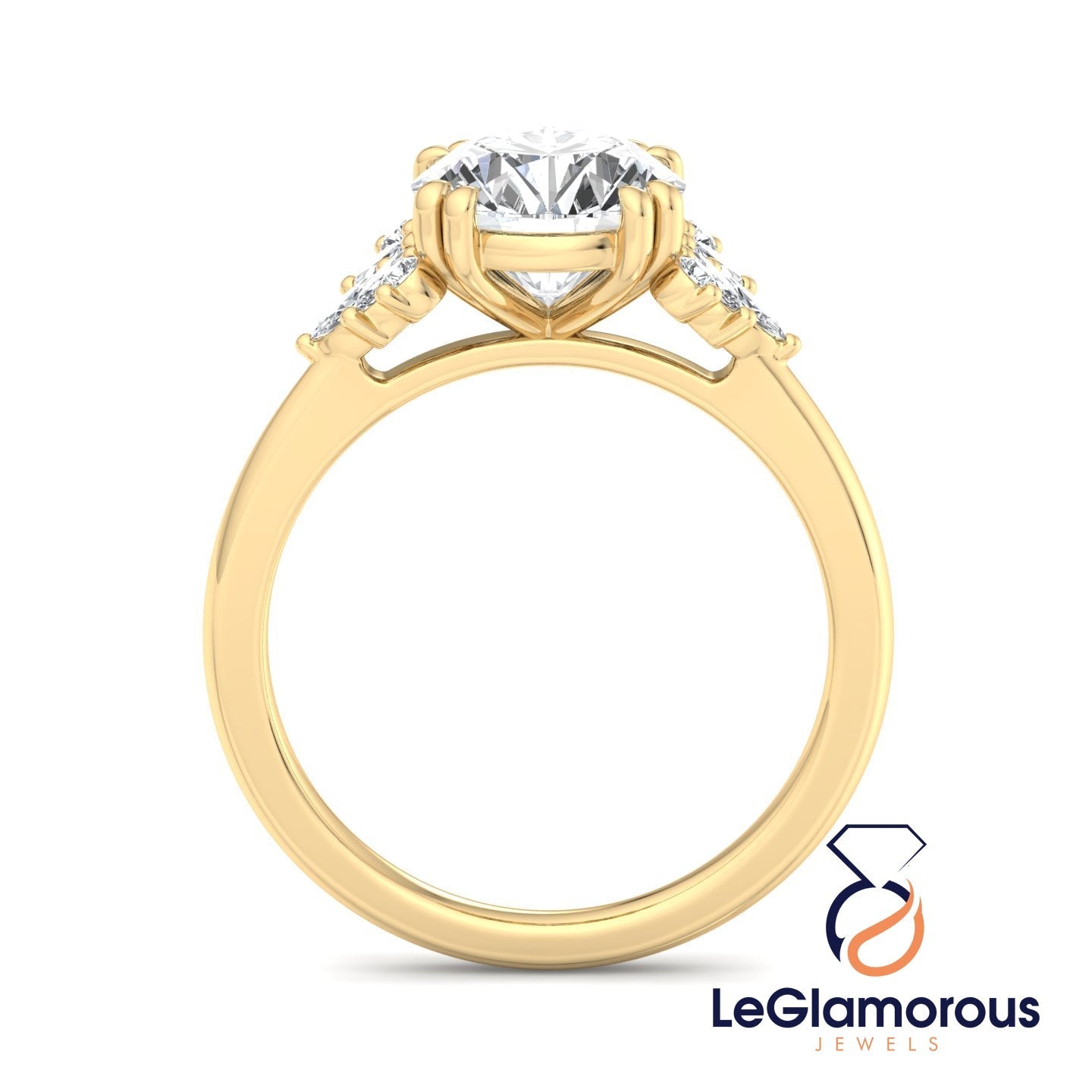 Round Cut Pave Moissanite Diamond Engagement Ring For Anniversary Gift