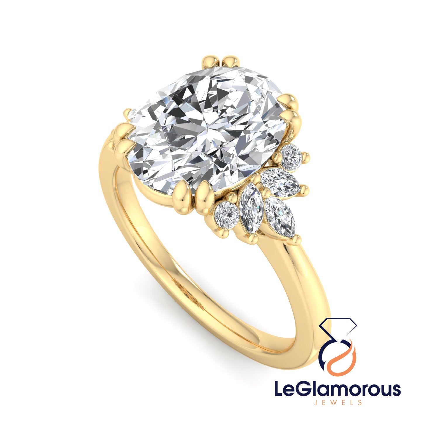 Oval Cut Lab Grown Diamond Engagement Ring For Anniversary Gift