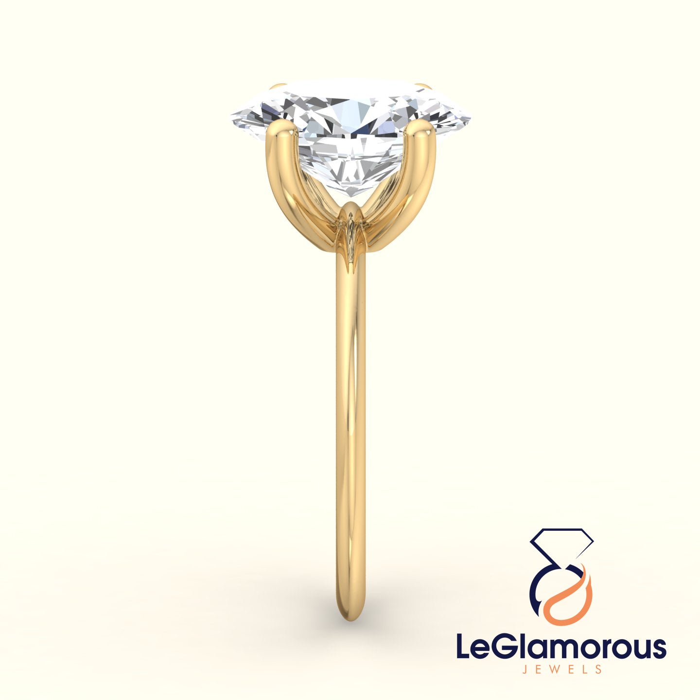 Oval Solitaire Lab Grown Diamond Engagement Ring For Christmas Gift
