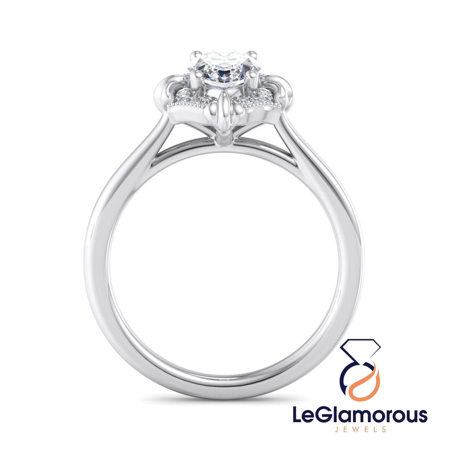 Vintage Marquise Cut Lab Grown Diamond Engagement Ring For Her