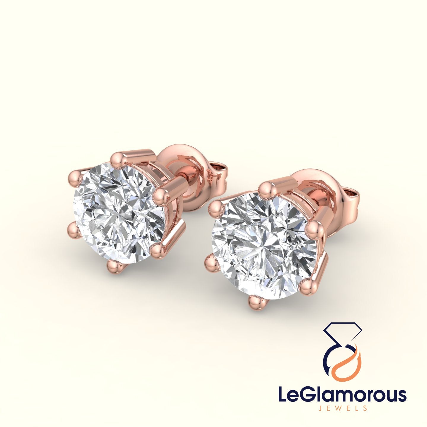 Lab Grown Diamond Stud Earrings, EF/VS Lab Diamond Wedding Earrings