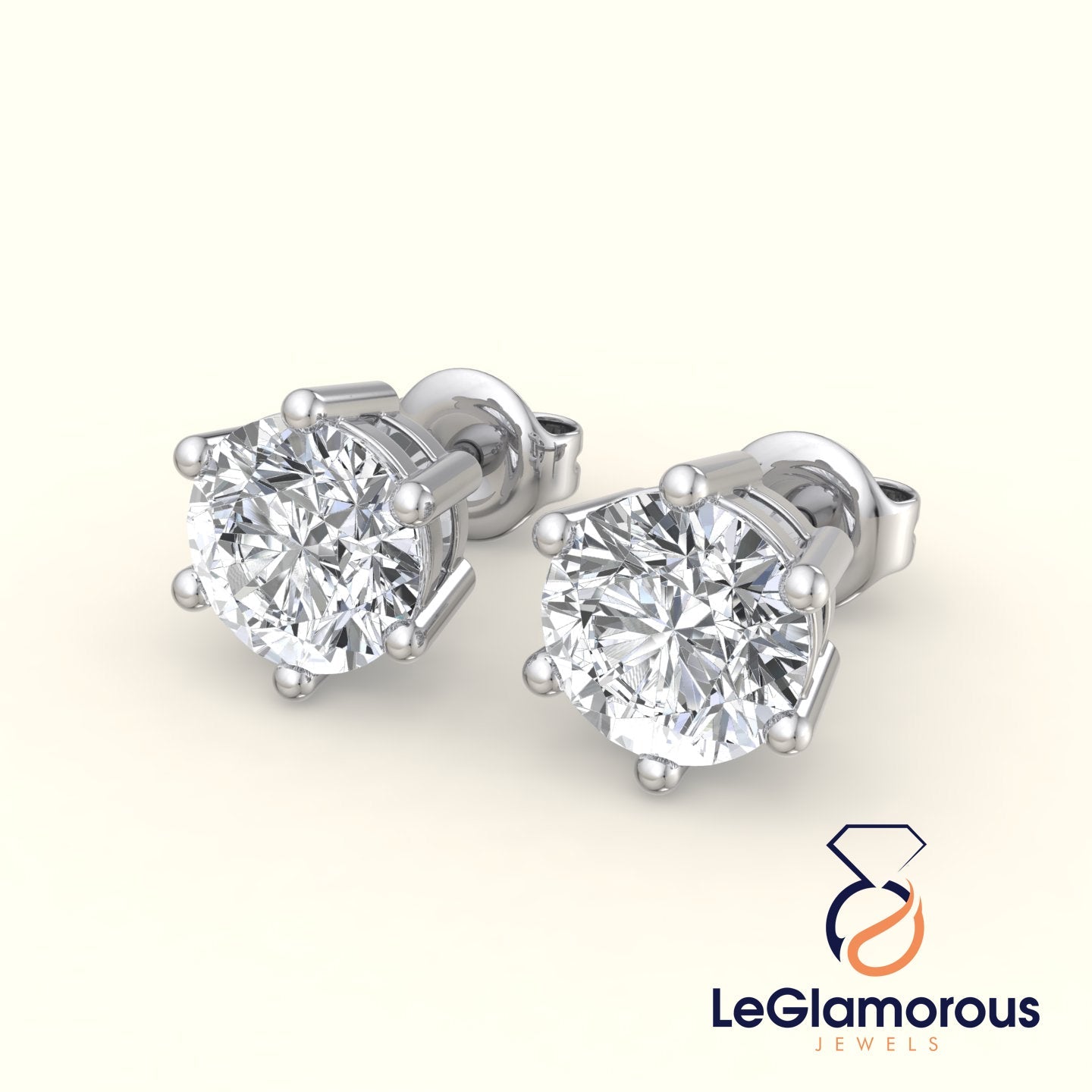 Lab Grown Diamond Stud Earrings, EF/VS Lab Diamond Wedding Earrings