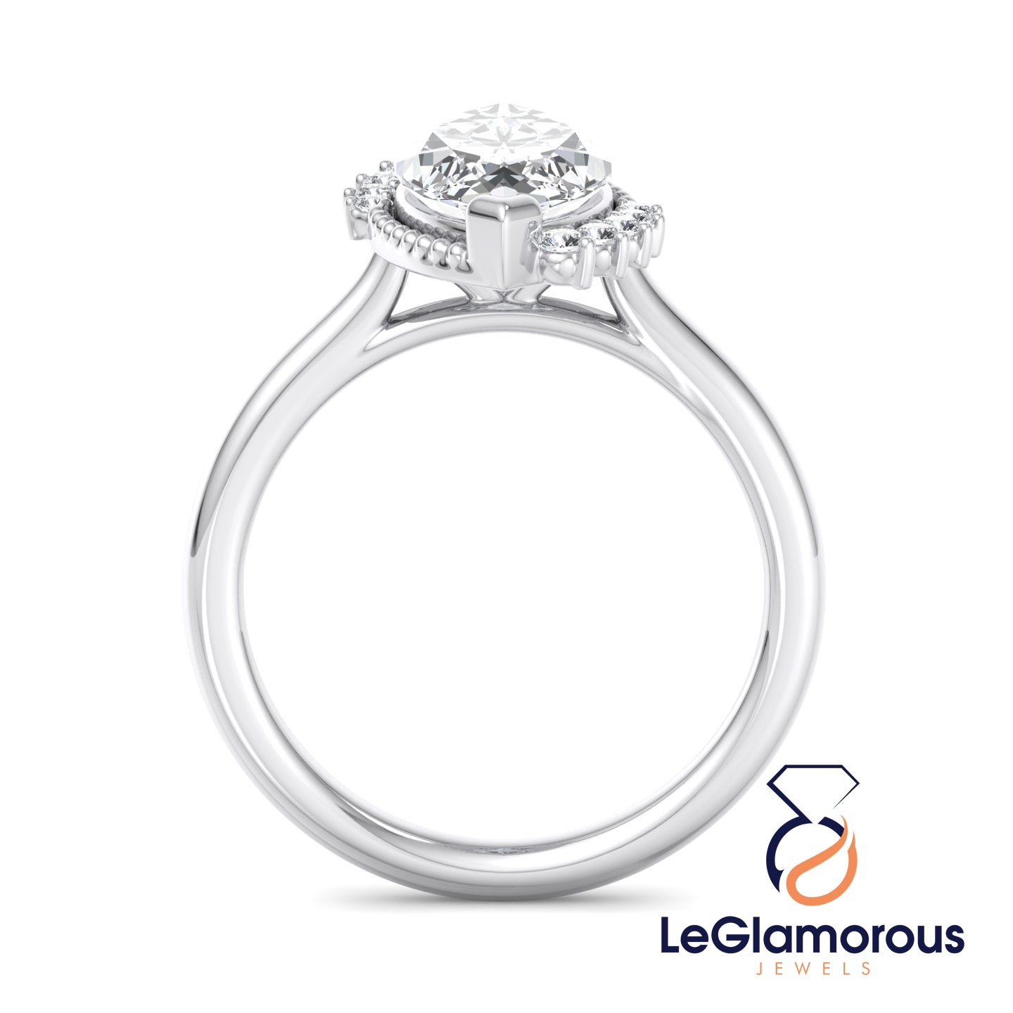 Unique Marquise Cut Lab Grown Diamond Engagement Ring For Anniversary Gift