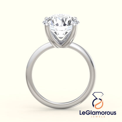 Round Solitaire Moissanite Diamond Engagement Ring For Wedding Gift