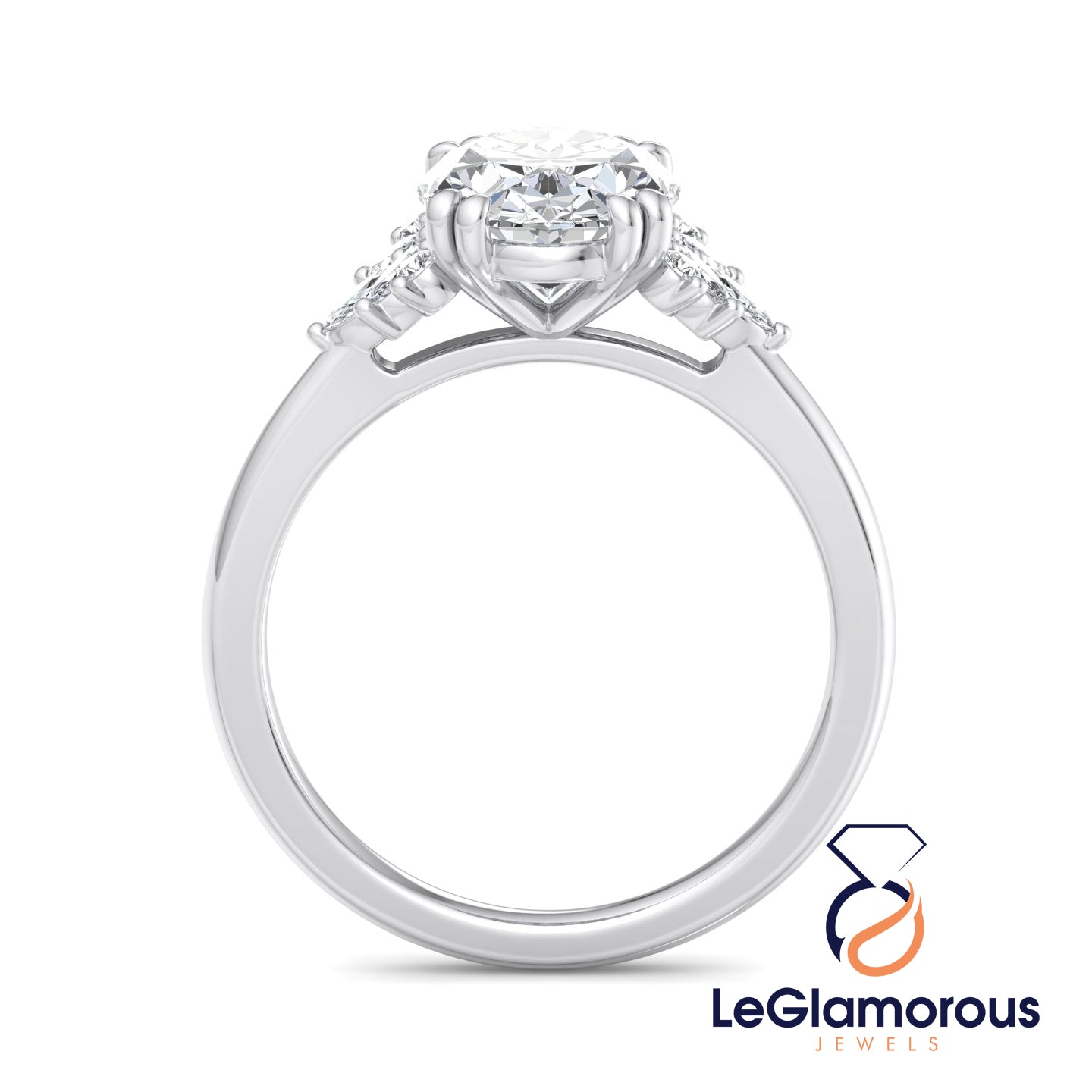 Oval Cut Lab Grown Diamond Engagement Ring For Anniversary Gift