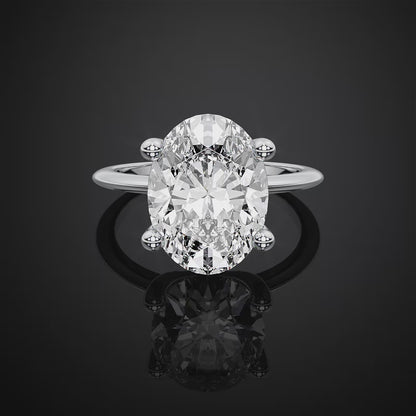 Oval Solitaire Lab Grown Diamond Engagement Ring For Christmas Gift