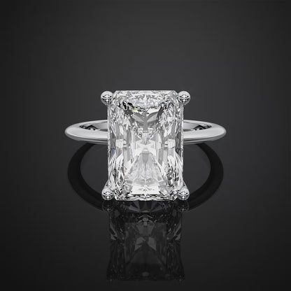 Radiant Solitaire Lab Grown Diamond Engagement Ring For Wedding Gift