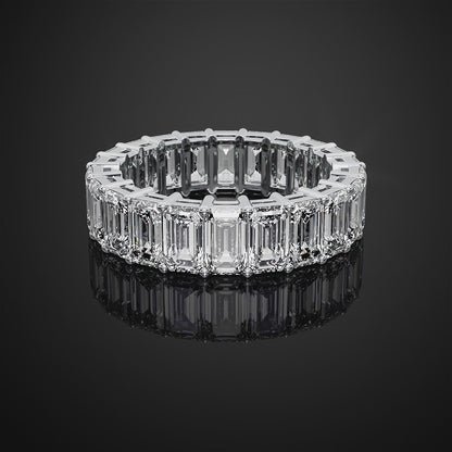 5*3 MM Emerald Cut Moissanite Diamond Full Eternity Band For Christmas Gift